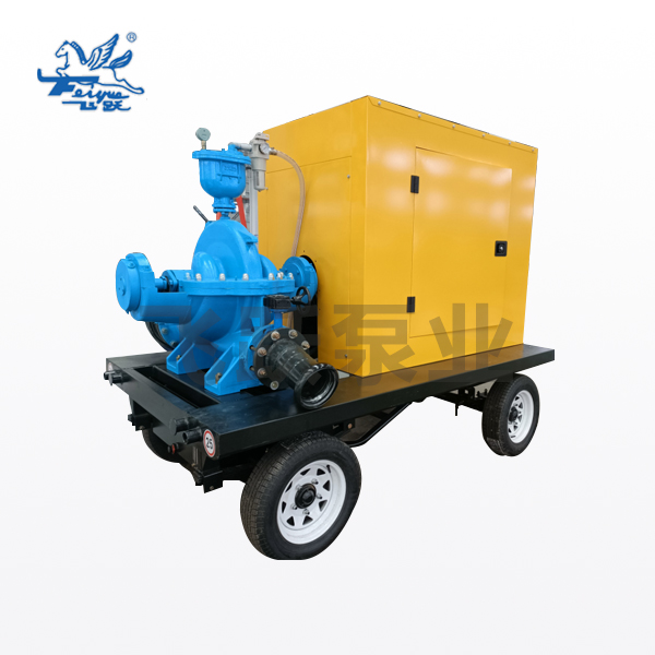 Trailer type mobile pump truck
