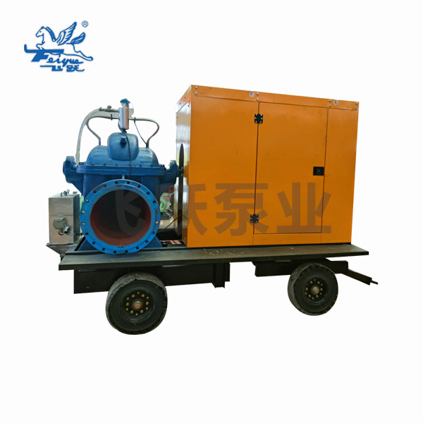 Diesel engine mobile split pump pry