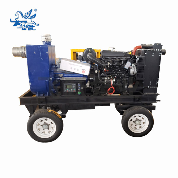 Mobile self-priming pump for diesel engine