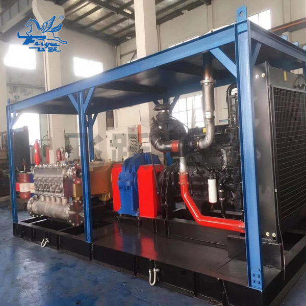 Diesel engine plunger pump pry