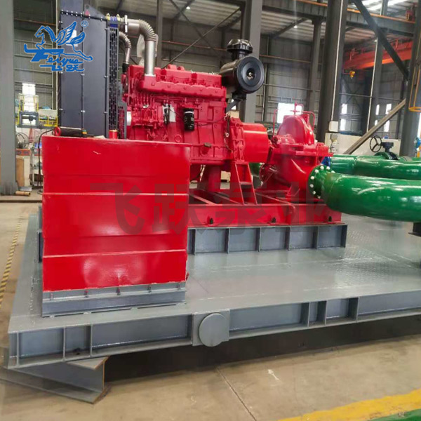 Diesel engine fire pump pry