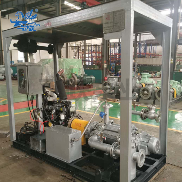 Diesel engine gathering station multi-stage pump pry