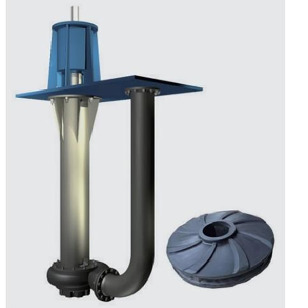 Vertical silicon carbide slurry pump